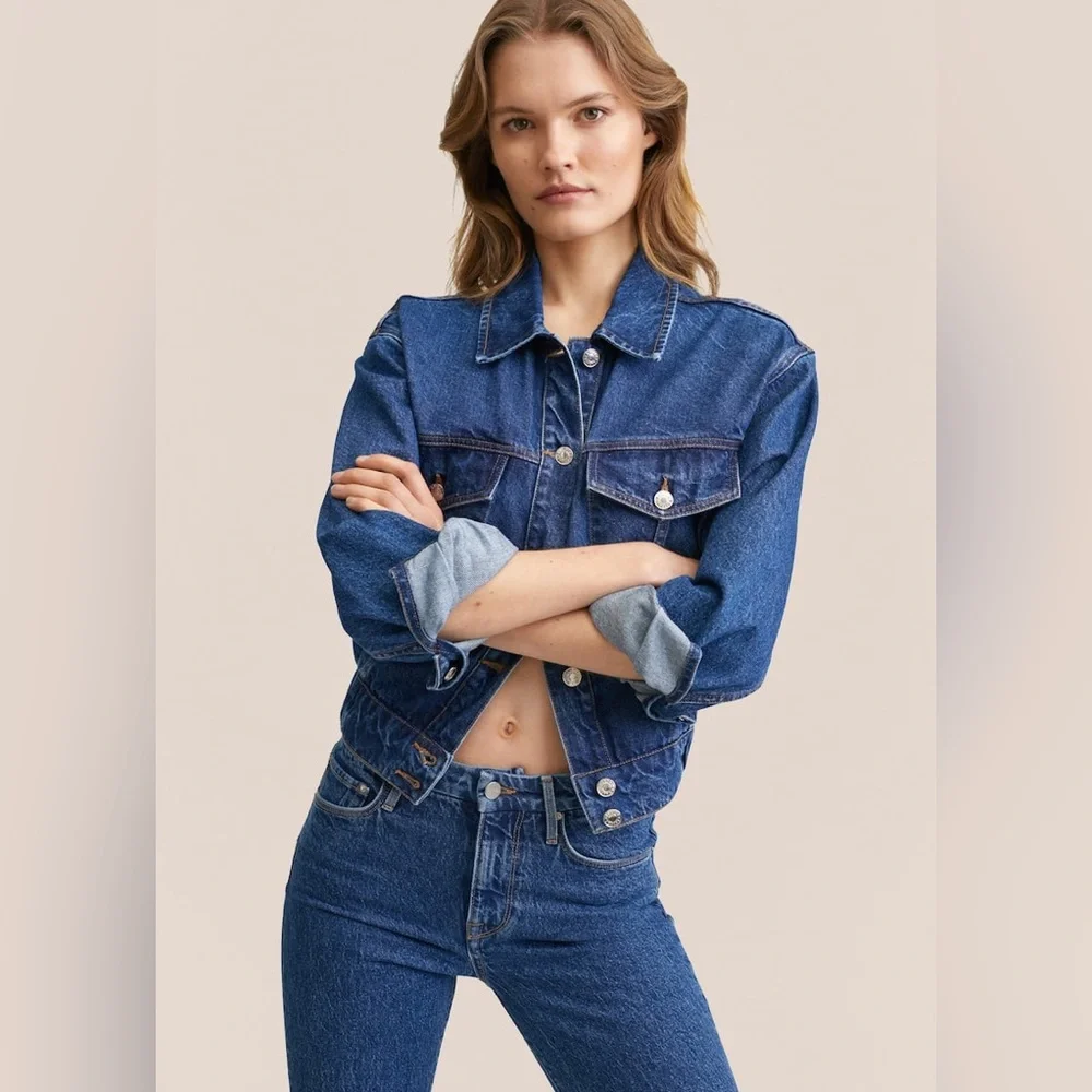 MANGO Oversize denim jacket - Picture 2 of 12